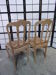 2 oak chairs Louis XV style mulched aerogummed