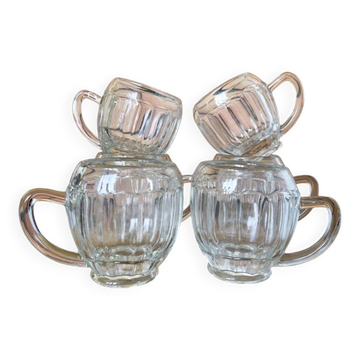 Set of 6 Portuguese vintage beer mugs