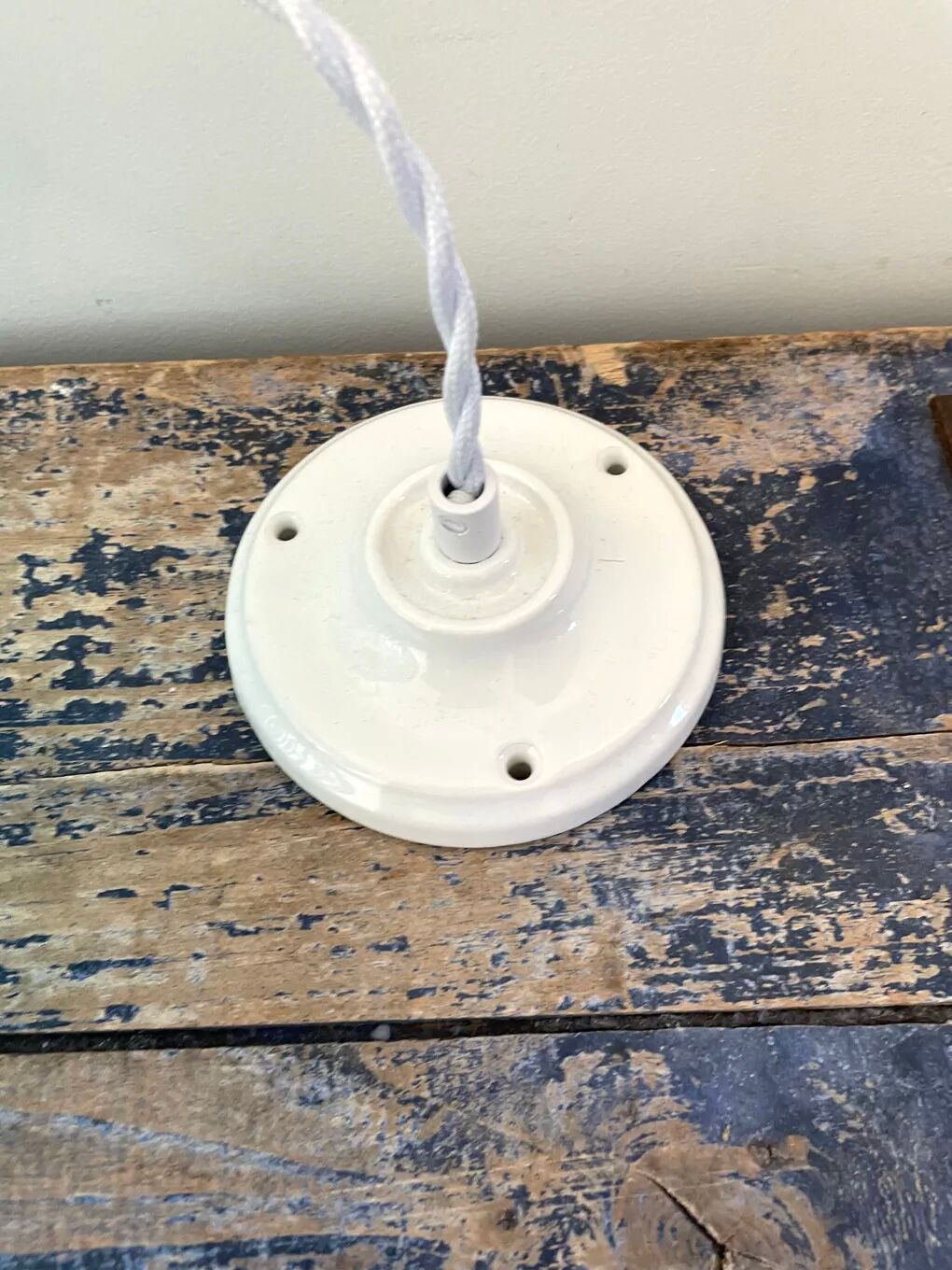Vintage turquoise blue pendant lamp in electrified chiseled glass to nine