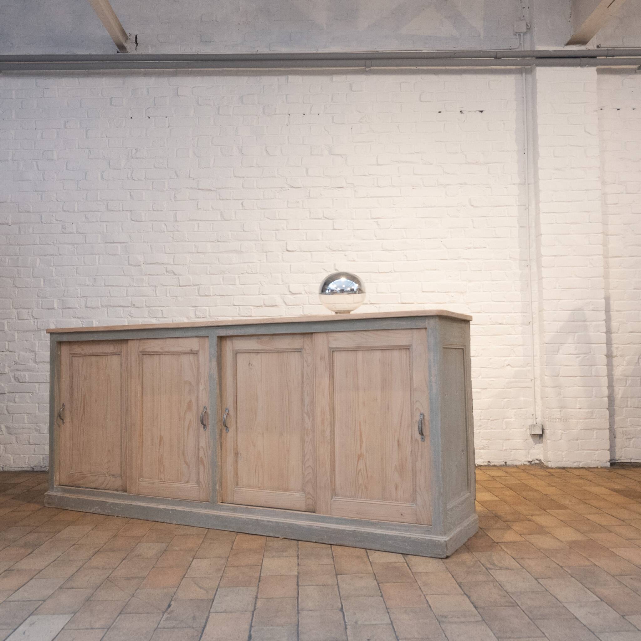 WOODEN BUFFET WITH SLIDING DOORS, 1930