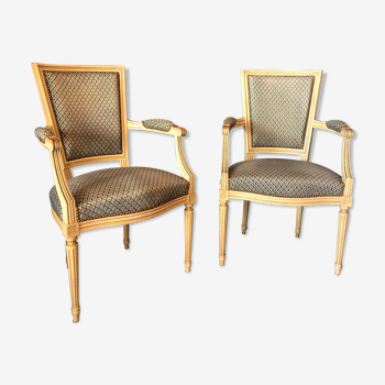 Duo of antique armchairs