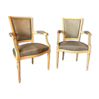 Duo of antique armchairs