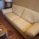 Roche Bobois 3-seater leather sofa