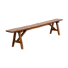50s organic shaped wooden bench