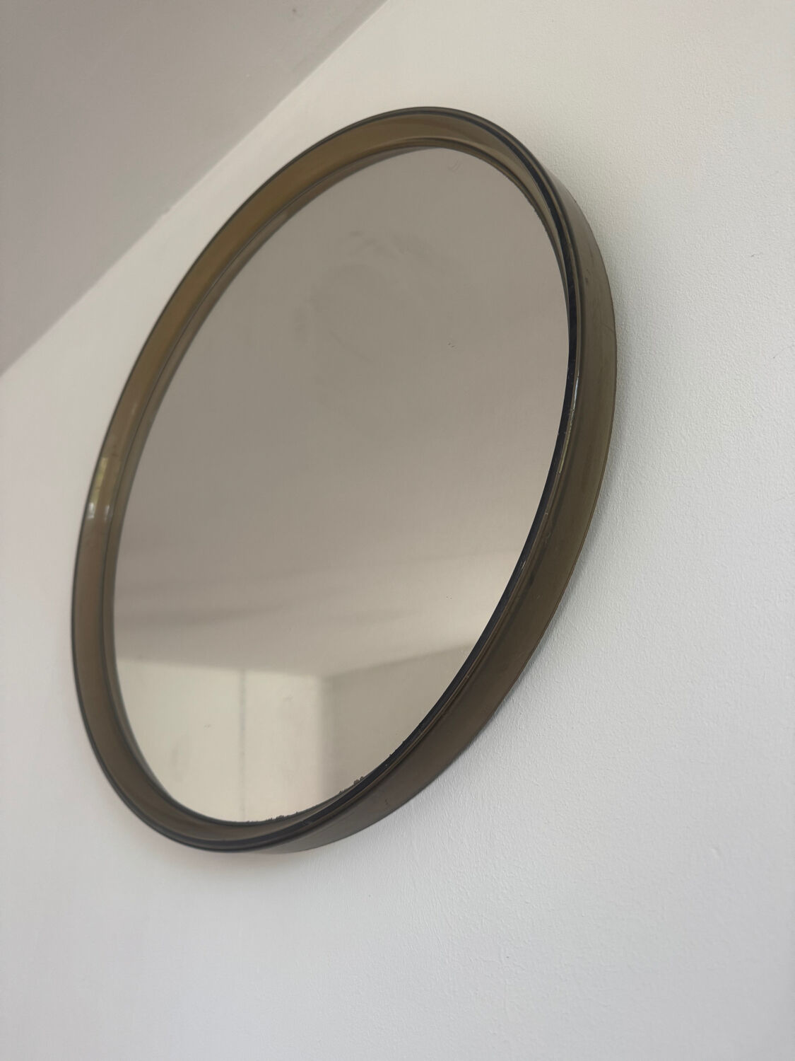 1970s Gilac smoked plastic mirror