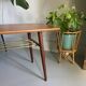 Table basse scandinave teck forme tonneau 1960