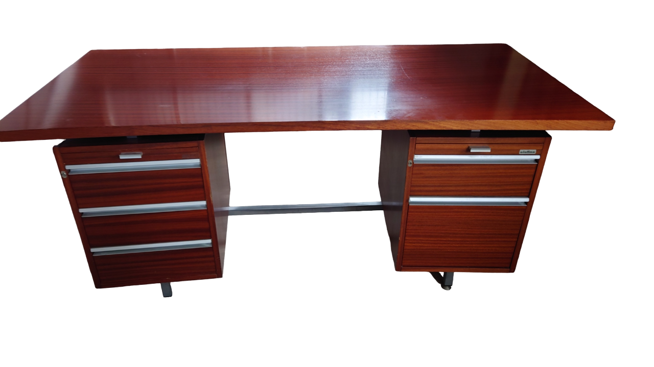 Desk 1960/1970 signed ciolino in accajou