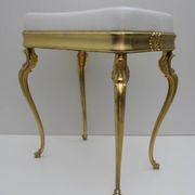 Mid-Century Modern Italian Brass and Plexiglass Stool, 1950