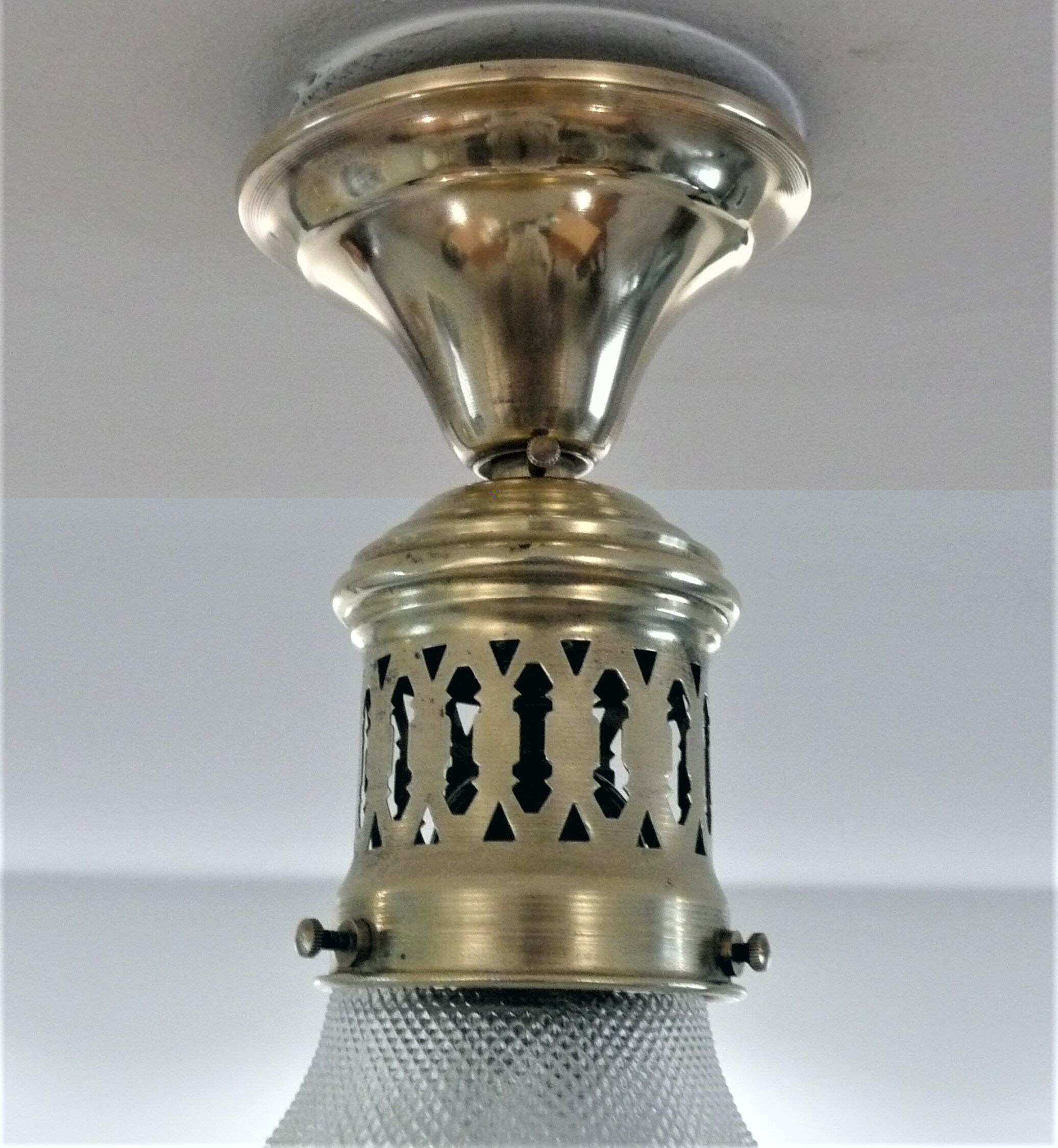 Plafonnier 1900 art nouveau holophane