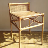 Bedside in rattan and caning
