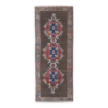 Vintage Turkish hallway rug 84x220 cm
