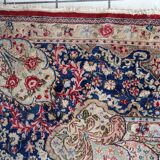 Antique 1920s Persian Kerman rug, floral medallion, red field, 273cm x 362cm