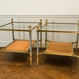 Pair of side tables attributed to Maison Jansen, circa 1950–1960.