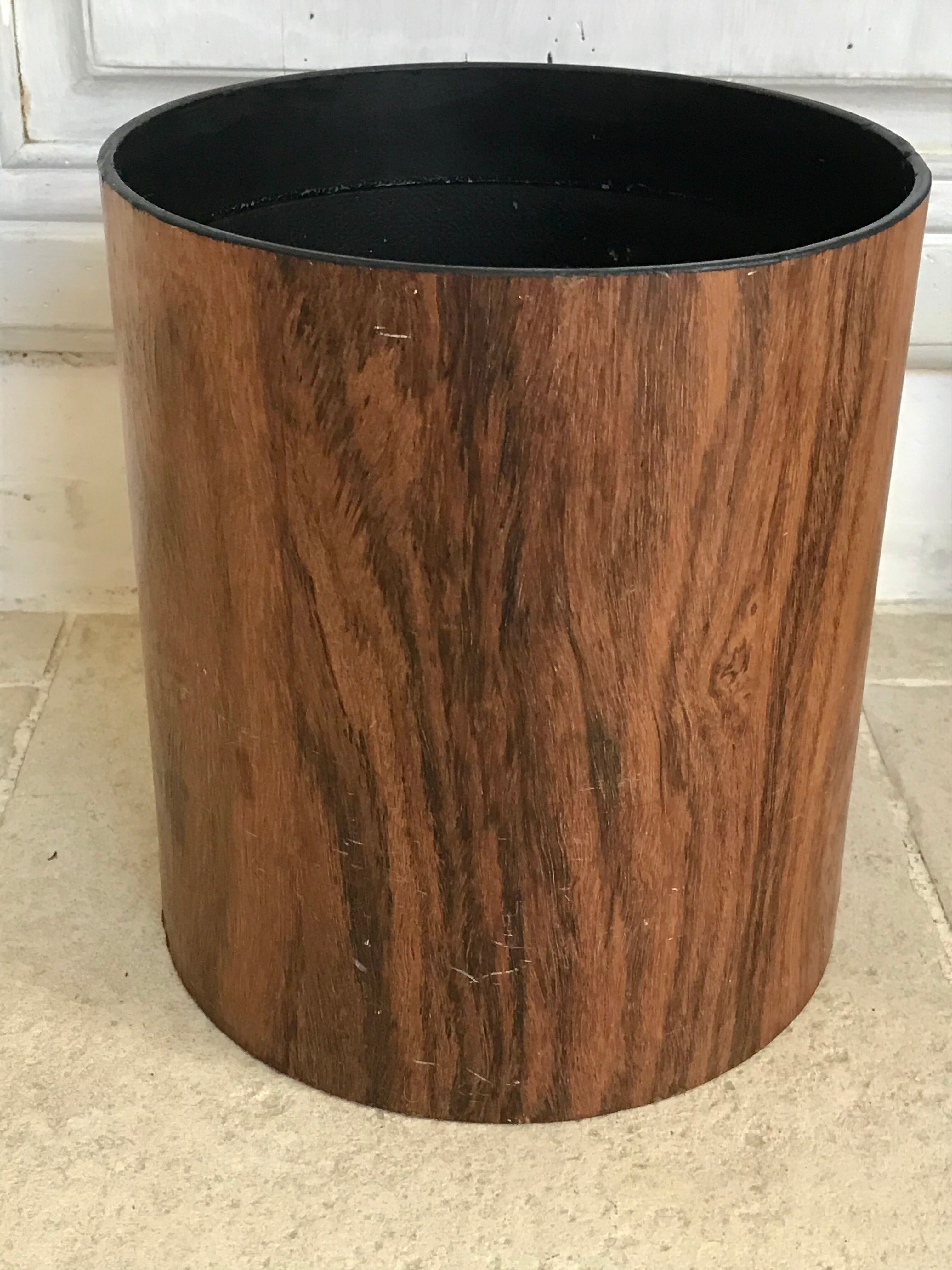 Vintage wooden paper basket