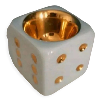 Empty porcelain dice pocket