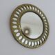 Old round mirror, ethnic, Moroccan, oriental, round brass 70s