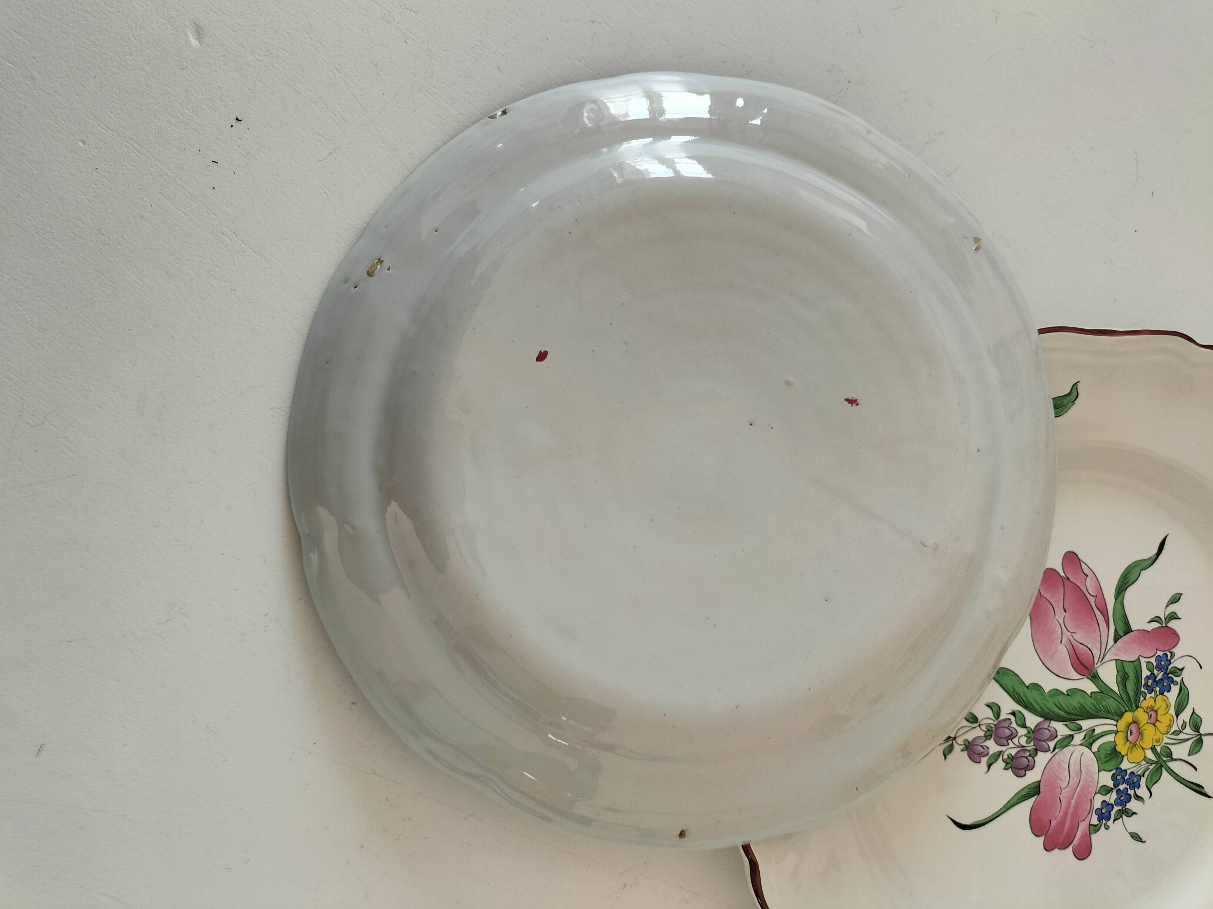 12 antique floral plates bistro & guest table style