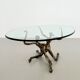 Salvino marsura vintage bronze handcrafted trinidad brutalist coffee table, 1960