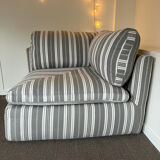 Corner armchair in fabrics