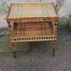 Desserte vintage rotin