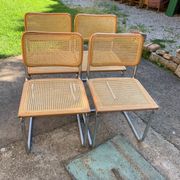 4 chaises italiennes du milieu du siècle Marcel Breuer B32 Cesca, années 70