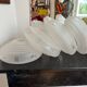 Translucent glass saucer suspension