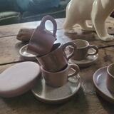 Genuine stoneware cups and saucers