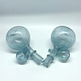 Biot blown glass carafes