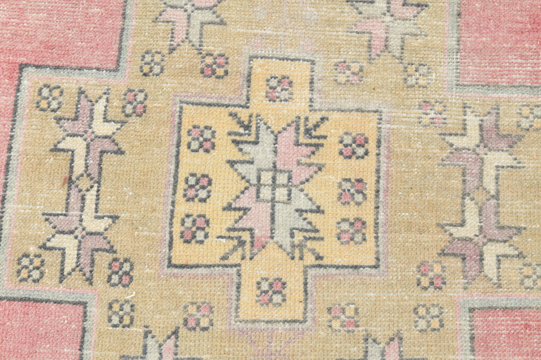 4x8 Red & Yellow Small Persian Rug, 118x270Cm SK 17615