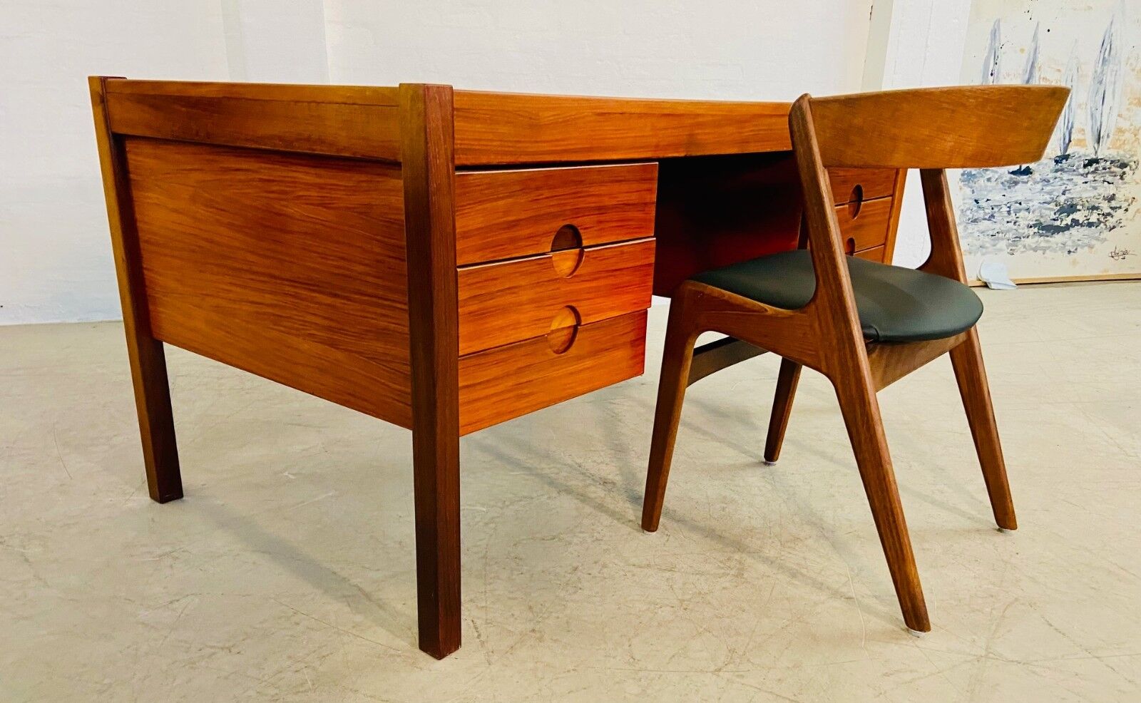 Vintage retro Danish mid-century rosewood desk by Christian Linneberg 1960s