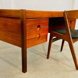 Vintage retro Danish mid-century rosewood desk by Christian Linneberg 1960s