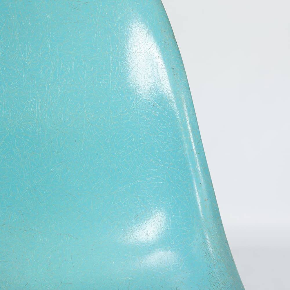 Turquoise Herman Miller Original Vintage Eames DSW Side Shell Chair