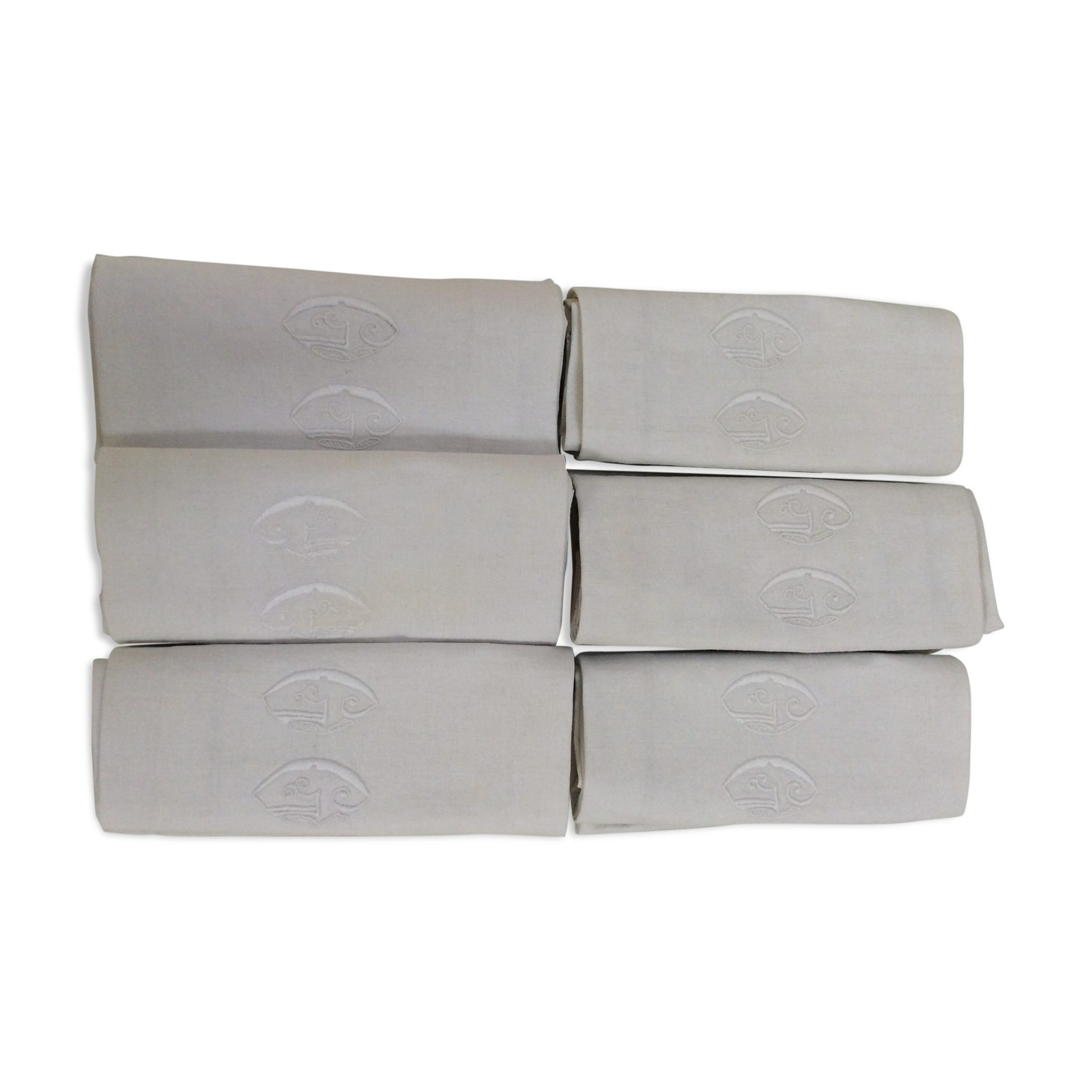 Lot of 6 embroidered towels and monogrammed