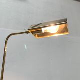 Vintage Hollywood Regency floor lamp in German brass by Florian Schulz.