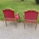 Paire de fauteuils XIXième siècle à la reine de style Louis XV bois doré