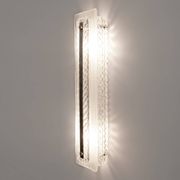 Pair of Art Deco Style Brass and Textured Murano Glass Sconces