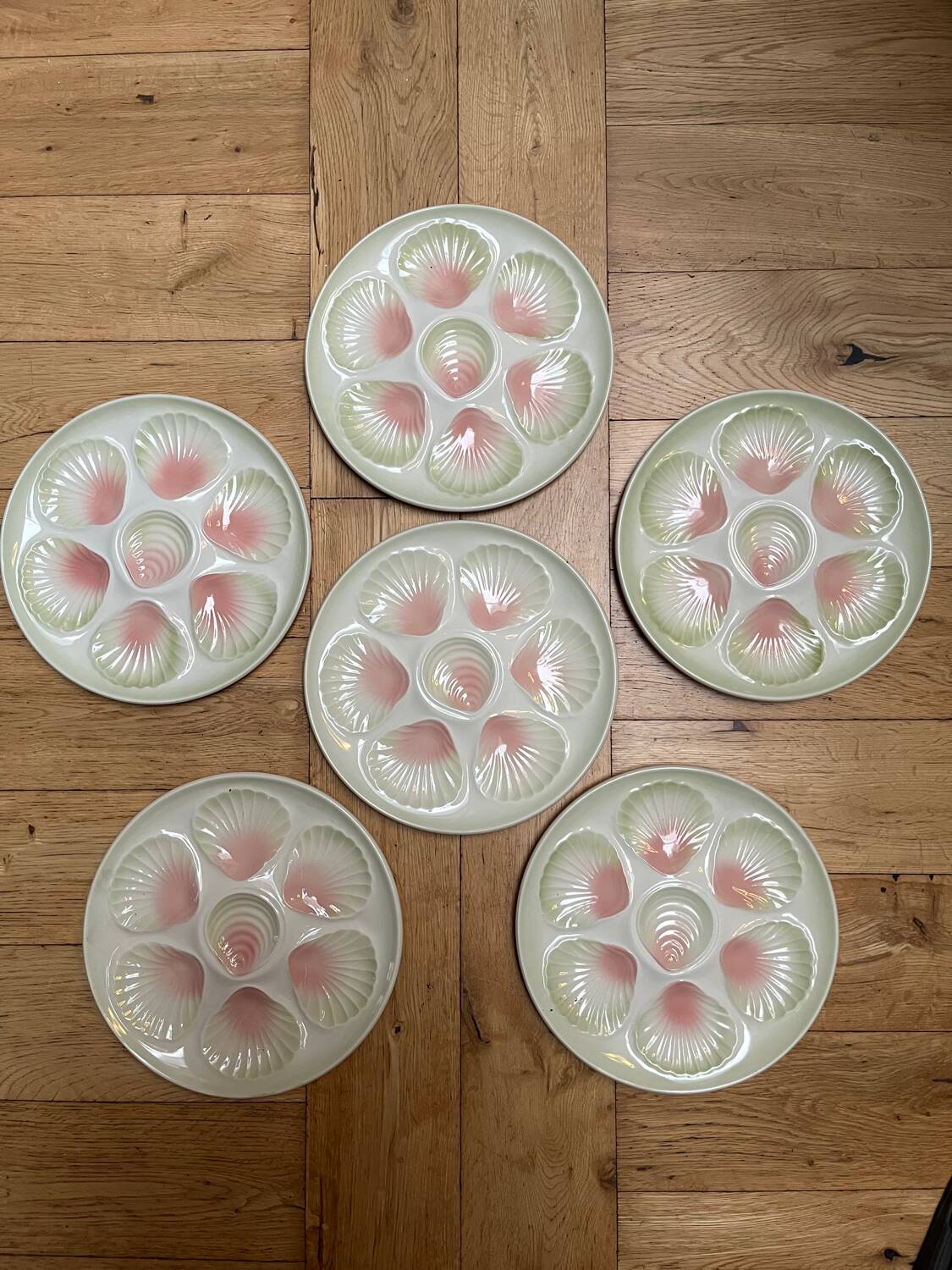 6 Oyster / shellfish plates Moulin des Loups