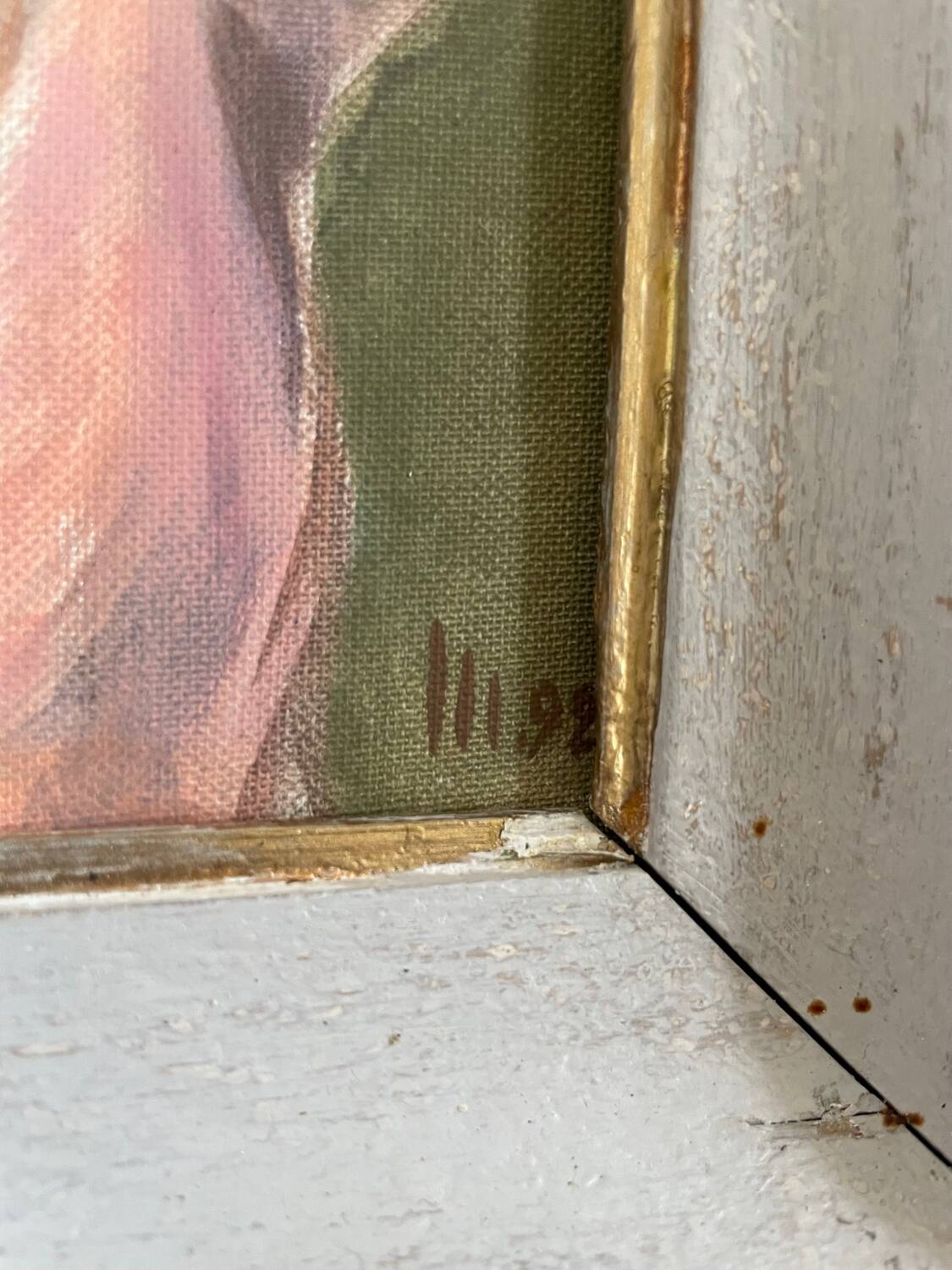 Portrait, oil on cardboard