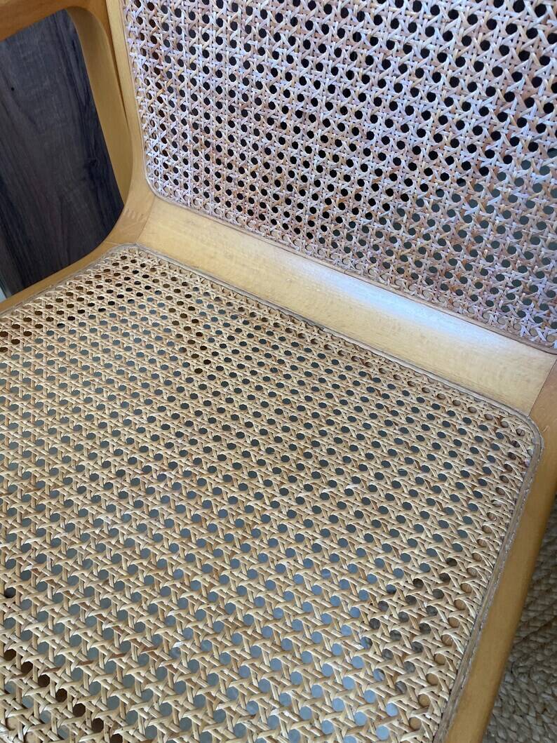 Vintage cane armchair – Pietro Olivo style / 70s-80s