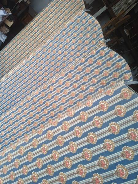7-leaf fabric screen, early 20th century