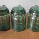 Lot de 3 bocaux en verre vert Durfort