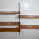 Etagère murale double modulable bois,  années 1960, Tomado, String.