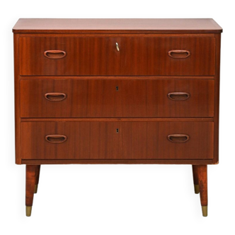 Vintage mahogany modern antique chest of drawers