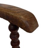 Fauteuil Art Déco en chêne tressé, design minimaliste.