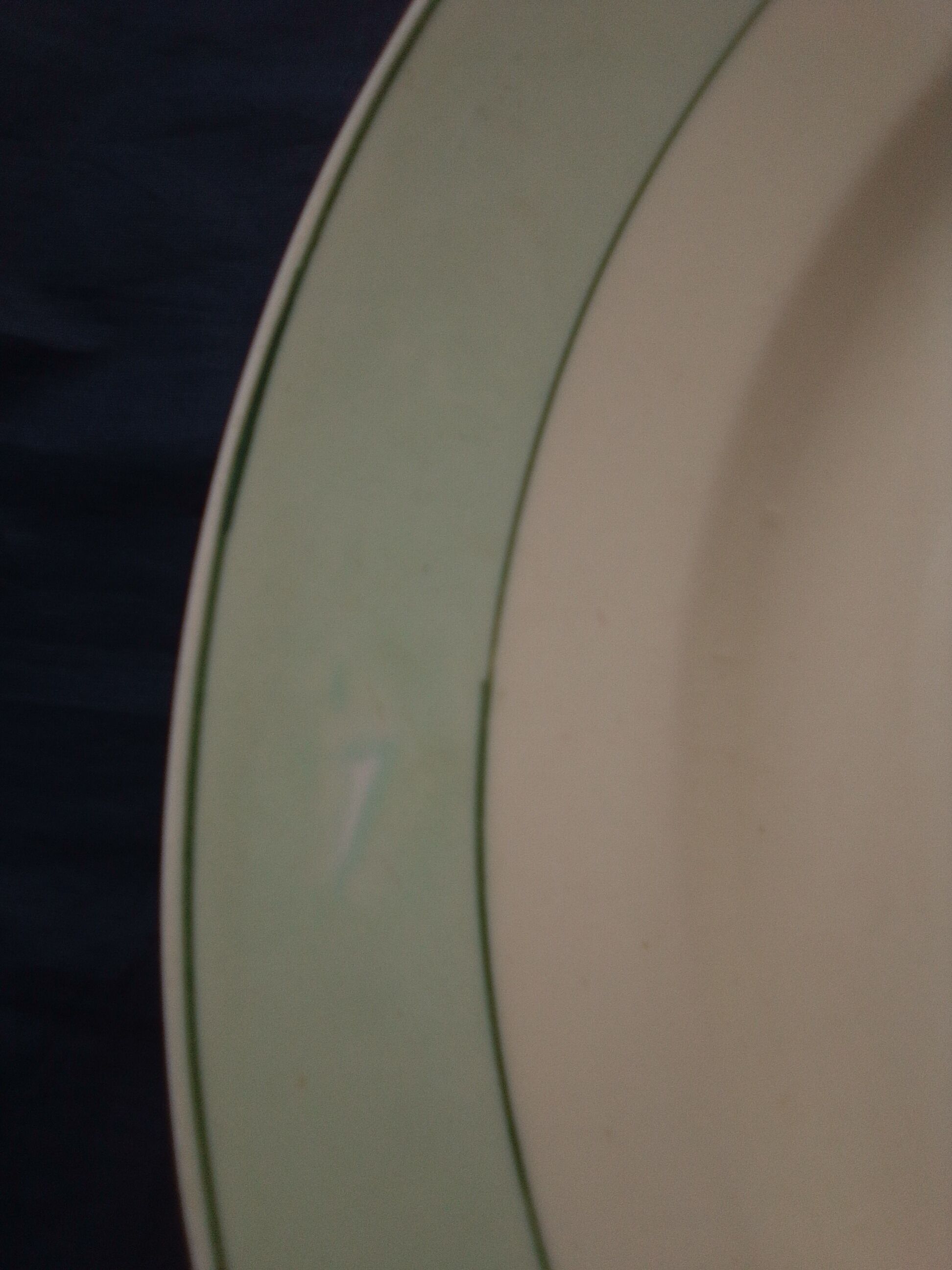 Round dish in earthenware HBCM Creil Montereau model Marlaine diam 30,5 cm