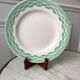 Round dish digoin sarreguemines model "lola" water green years 30-40