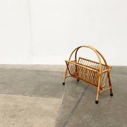Mid-century bamboo magazine rack, 1960s