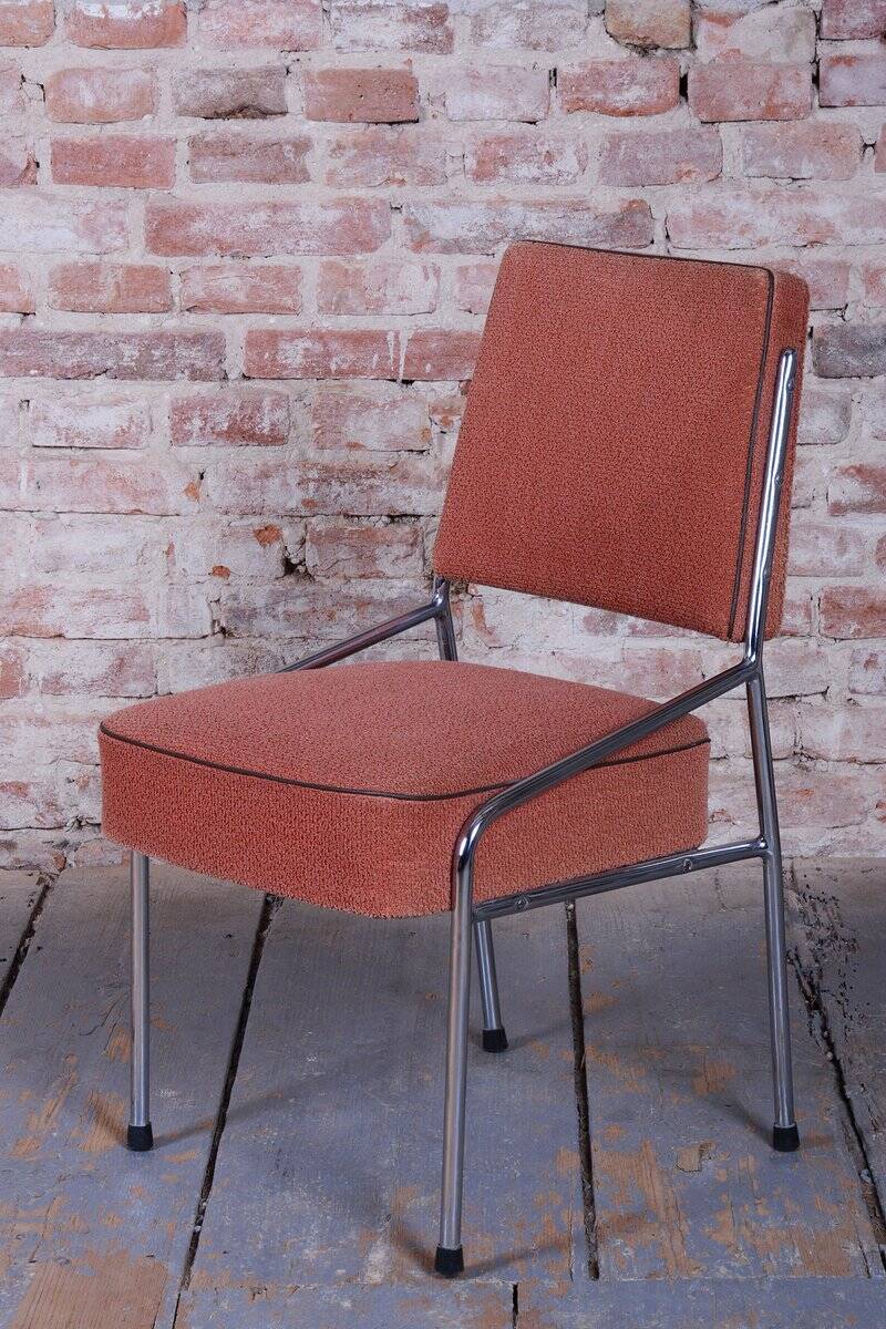 Bauhaus Chairs in Tubular Chrome-Plated Steel, Czech, 1940s, Set of 4