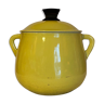 Yellow ceramic pot cauldron