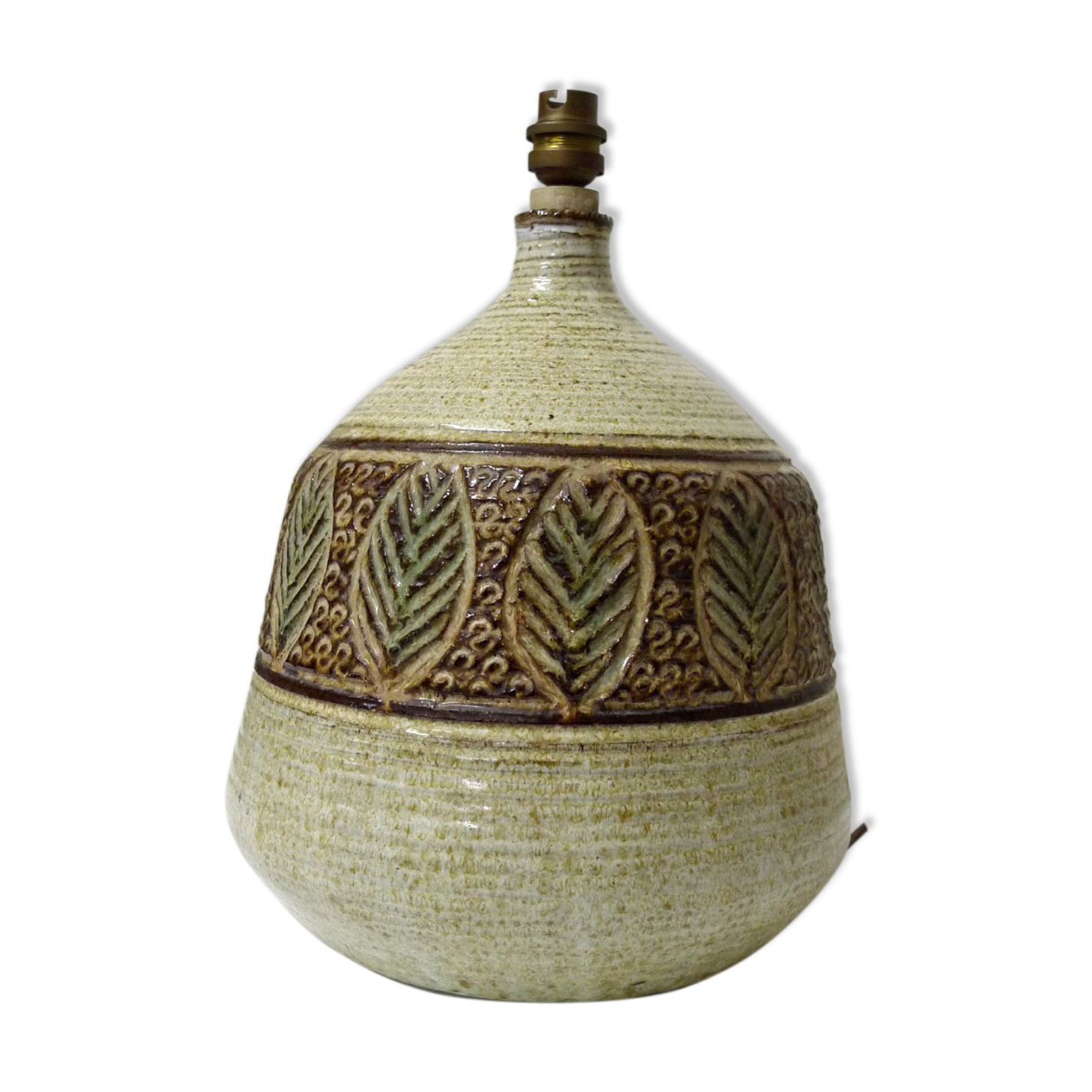 Pied de lampe en céramique de Marcel Giraud, Vallauris, 1960